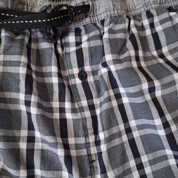 MEN'S XXL 2XL PAJAMA PANTS BLK WHITE - Picture 2 of 4